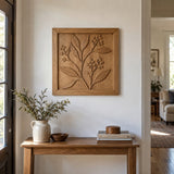 Vale Carved Wall Accent in a realistic home setting